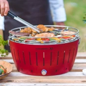 LotusGrill Prenosni žar XL v etuiju XL 43xh26cm/rdeč/inox