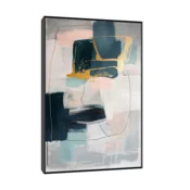 Canvas Slika na platnu Harmonija u koloritu, 50x75 cm, Sa ramom, Crna