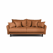 Rjava raztegljiva sedežna garnitura 215 cm Bjork – Bonami Selection