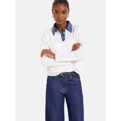 Lipsy Pulover moder denim/bela
