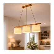 Luster na sajli AIDA 3xE27/15W/230V precnik 25 cm hrast/rafija