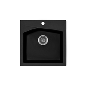 Metalac X Granit- Linea 50 Usadna kvarcna sudopera, Crna, O90, 500×500 mm