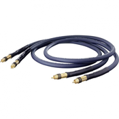 Oehlbach Cinch avdio priključni kabel [2x cinch vtič - 2x cinch vtič] 0.50 m modra pozlačeni kontakti Oehlbach XXL® Series 1