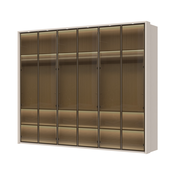 JELA Plakar sa aluminijumskim ramom P6B-6AL - Kolekcija Opera - Kašmir mat lak/AL Ram kašmir - 280x226x60cm