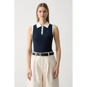 Tommy Hilfiger Pulover Fine Gg Cable WW0WW50102 Mornarsko modra Regular Fit