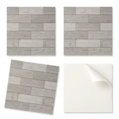 shumee Dekorativne PVC stenske ploščice z vzorcem za sobne obloge v lesenih odtenkih 20x20x20 cm