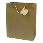 Dekorativna torba CREATIVE Special Simple L 26x32x12 cm jednobojna s ručkama od zlatnog užeta 71713