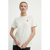Kratka majica Fjallraven Hemp Blend T-shirt ženska, bež barva, F14600163