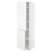 METOD Visoki element s policama/2 vrata, bela/Voxtorp matirano bela, 60x60x200 cm