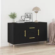 vidaXL vidaXL Stranski omarica Črna Oreh 100x36x60 cm Izdelan les, (22015608)