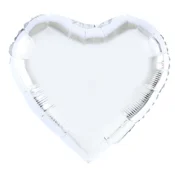 Srebrni folijski balon srce 80 cm