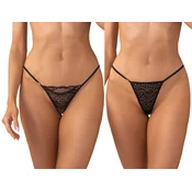 Obsessive Clara 2-pack Thong Black L/XL