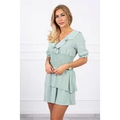Waist dress dark mint