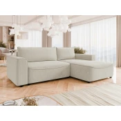 Kotna garnitura TrendyNest 105 (Pretty 05) Svetlo rjava, Funkcija spanje, Predal, 255x175x93cm
