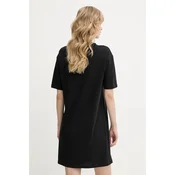 Bombažna obleka Armani Exchange črna barva, XW000378 AF10354