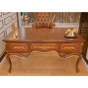 Casa Padrino Luxury Baroque Desk Brown/Gold 155 cm - Baroque Office Furniture - Made in Italy