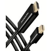 AXAGON kabel MiniDisplayPort na HDMI 1.4, 4K/30Hz, 1,8 m, crna (RVD-HI14C2)