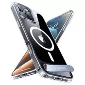 Premium ovitek Torras Pstand za iPhone 16 Pro Max - clear