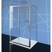 POLYSAN EASY Tristenska Drsna Tuš Kabina 1100x900mm, Krom, Prozorno Steklo, L/P Odpiranje