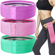 3 delni set elastičnih trakov IBEST za vadbo Exercise PRO