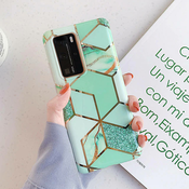 Ovitek za Huawei P40 | Zelen, vzorec marmorja