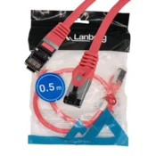 LAN internetni kabel RJ45 patchcord Cat.8.1 sftp rdeč 0,5 m