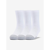 Carape za tenis Under Armour Youth HeatGear Crew Socks 3-Pack - white/steel