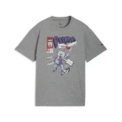 PUMA Flagrant Foul Relaxed Basketball Player Tee Youth, Shop, Medium Gray Heather, 9-10Y