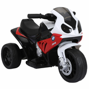 HOMCOM električno motorno kolo za otroke, največ 20 kg, z vozniškim dovoljenjem bmw, 3 kolesa, 6V akumulator, belo-rdeče, 66x37x44cm