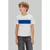 Calvin Klein Jeans Majica Panel Colorblock IB0IB02609 Bela Regular Fit