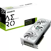 Gigabyte AERO GeForce RTX 5070 OC | 12GB GDDR7 192-Bit | Bela WINDFORCE DLSS 4 | Grafična Kartica