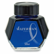 Steklenička s črnilom Waterman različnih barv modra