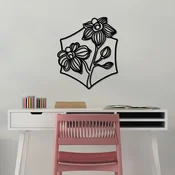 Wallity Zidna dekoracija Orchid - L, 70 x 58 cm, Crna