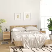 Vidaxl vidaXL Nočne omarice, komplet 2, bele, masivna borovina in ratan