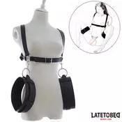 BDSM PAS Z OKOVI ZA STEGNA Latetobed BDSM Line