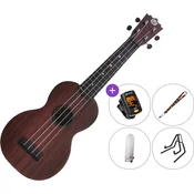 Pasadena WU-21W(BK) SET Wood Grain (Black) Soprano ukulele
