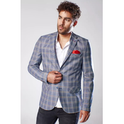Navy blue mens plaid jacket Dstreet