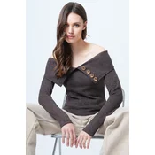 Trend Alacati Stili Ženska bluza Alc-X14673, Braon