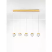 ALICIA LED LUSTER 5X ZLATNA 25W 3000K IP20 TRIAC DIMABILNA NL9124124