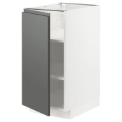 METOD Podni element s policama, bela/Voxtorp tamnosiva, 40x60 cm