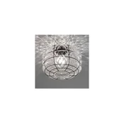 SIRU - Plafonsko svetlo TERRA 1xE27/60W/230V crna/prozirno venecijansko staklo