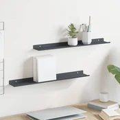 Lebdeca polica Zidne 2 pcs Antracit 60 x 8,5 x 2,5 cm Celik