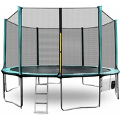 Aga Sport Pro trampolin (400cm) + zaščitna mreža + lestev + žep za čevlje