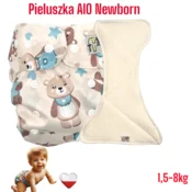 shumee Žep za plenice AIO NEWBORN za večkratno uporabo iz mikroflisa, META BEARS