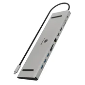Raidsonic 11-u-1 USB-C doking stanica, srebrna IB-DK2106A-CPD