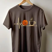 Camiseta Muška majica sa štampanim printom Cam 4010, Smeda