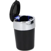 Pepeljara za automobil sa LED lampicom crna/inoks All Ride