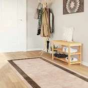 vidaXL Preproga runner MARSA Črna 100 x 300 cm Poliester in PVC