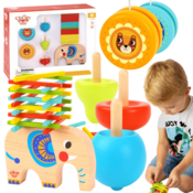 Tooky Toy Komplet ročnih iger Bickers Spinner JoJo Slon 46 el.