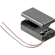 Goobay Držalo za baterijo Goobay  z2 kabloma za 9V-blok (D x Š xV) 68.4 x 33.2 x 25.6 mm